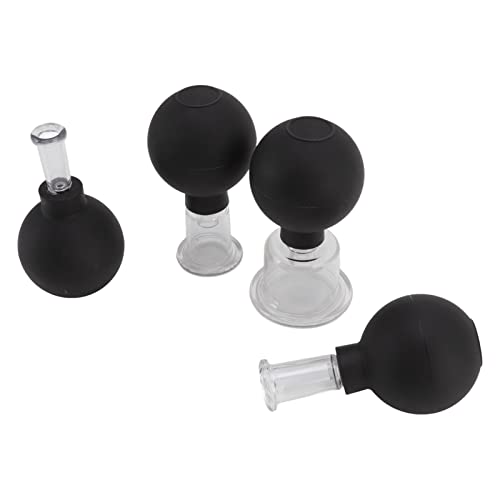 Glass Facial Cupping Set - 4pcs Therapy Cupping Kit for Relaxation, Pressure Relief & Skin Care | Perfect for Spa, Massage & Home Wellness Treatments
