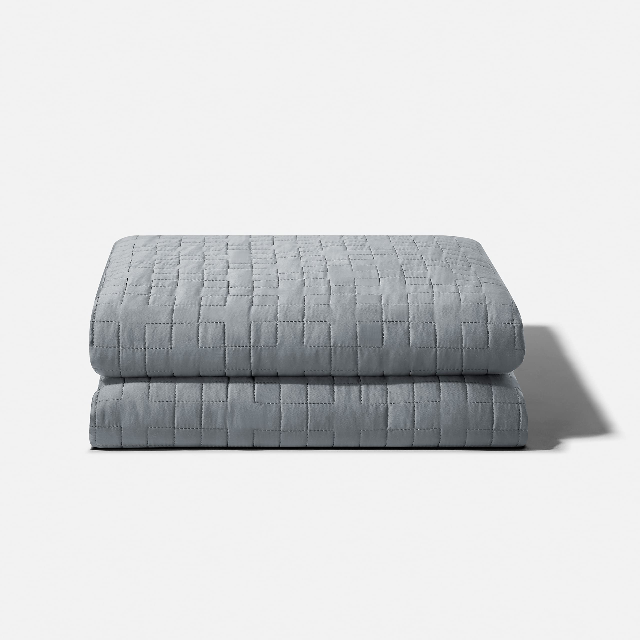 Upgraded Cooling Weighted Blanket for Adults - 15 lbs Grey 48x72 Twin/Throw | Original Cotton Gravity Blanket with Washable Cover & Zipper | Perfect for Stress Relief, Anxiety, and Better Sleep