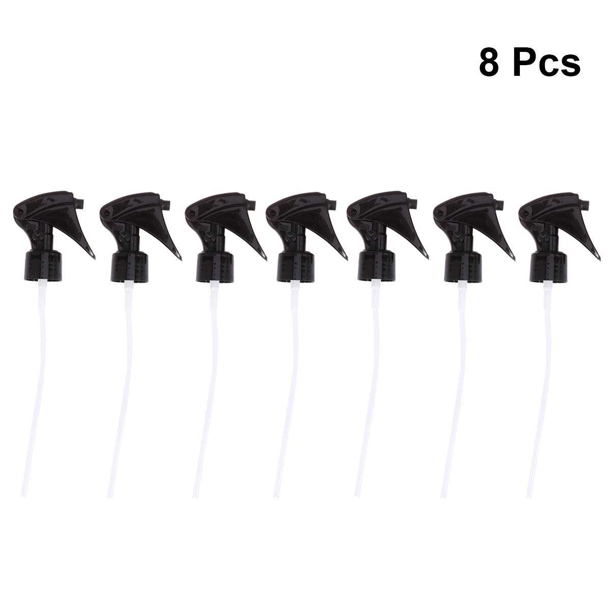 8-Pack Black Trigger Sprayer Nozzles - Little Mouse Dispenser for Cleaning, Gardening & DIY Projects - Durable & Easy to Use