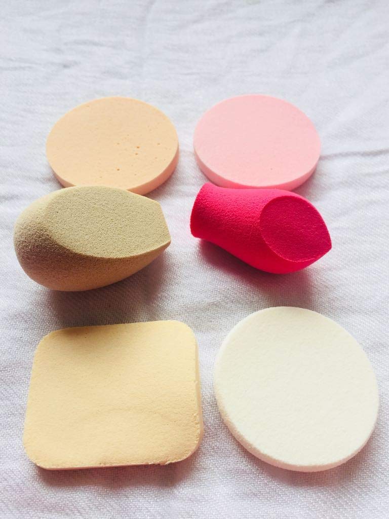 Face8Teen ALEMKIP 6-in-1 Multicolor Makeup Sponge Beauty Blender - Perfect for Foundation, Concealer, Powder & Cream Application (Set of 6) - Ideal for Professional Makeup Artists & Everyday Beauty Routine
