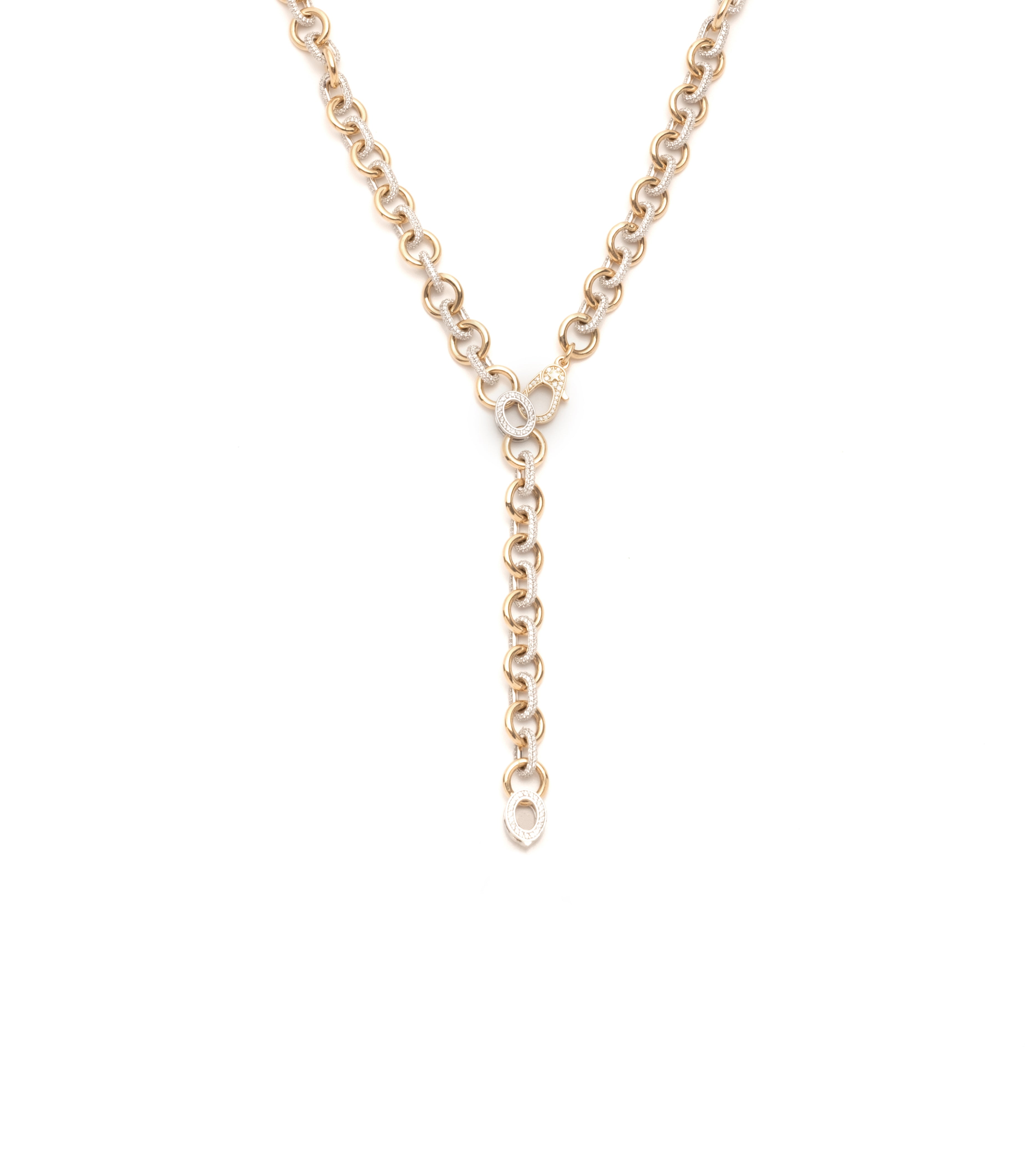 14K Gold Midsized Diamond Extension Chain - Adjustable Length Necklace for Layering & Special Occasions