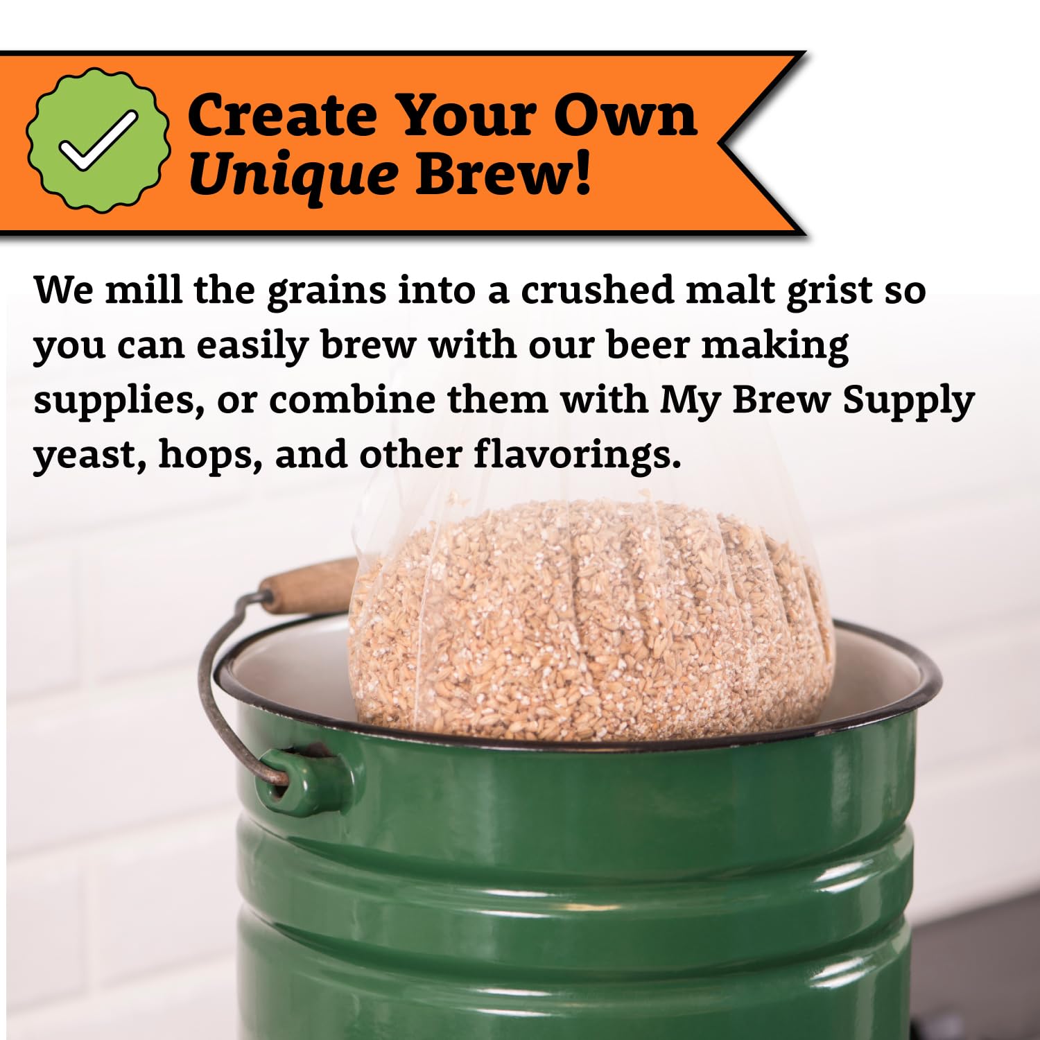 Premium 6-Row Wheat Malt for Homebrewing - Western Europe Grown Crushed Grain (10lb/2.5L) | Brew Pale to Dark Wheat Beer | Perfect for Craft Beer, Home Brew Kits & DIY Beer Making