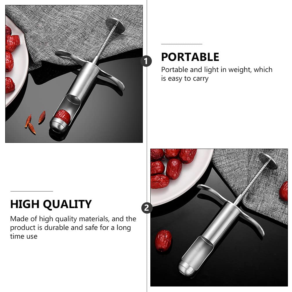 1pc Stainless Steel Fruit Corer Tool - Red Dates Core Remover, Jujube Pitter, Kitchen Gadget for Easy Fruit Seed Removal - Perfect for Baking, Cooking & Food Prep
