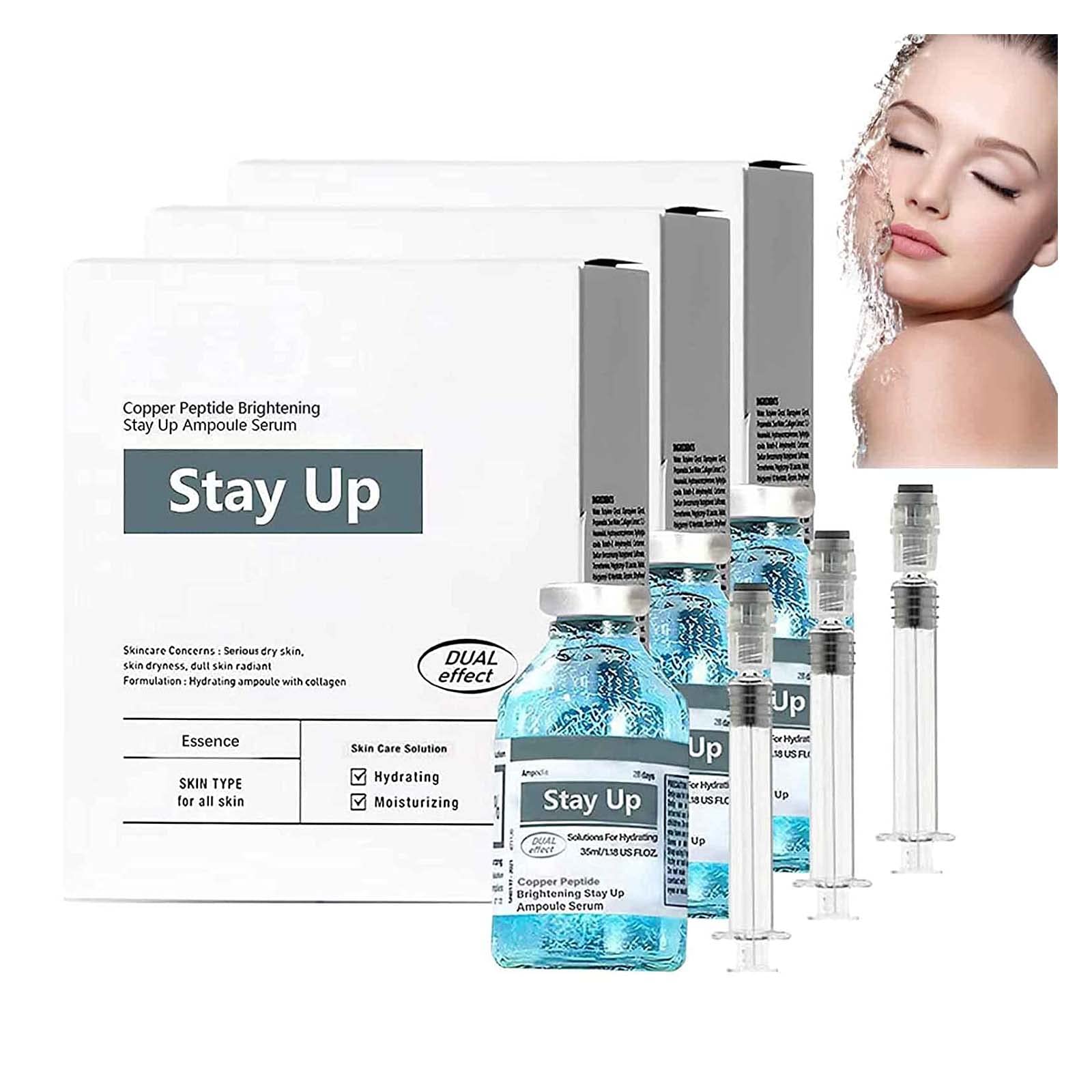 Brown Glory & Liftluxe Korean Ampoule Serum Set (3PC) - Copper Peptide Firming Facial Serum for Wrinkle Reduction & Skin Tightening | Anti-Aging Night Routine, Daily Skincare Regimen, Korean Beauty Essential