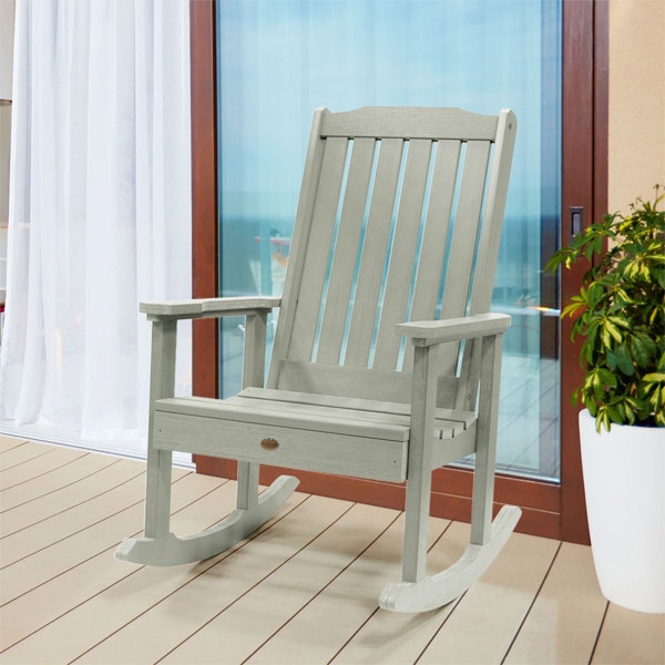 Lehigh Outdoor Rocking Chair - Patio, Garden & Porch Relaxation - Comfortable All-Weather Wicker Rocking Chair for Backyard, Deck & Poolside Use