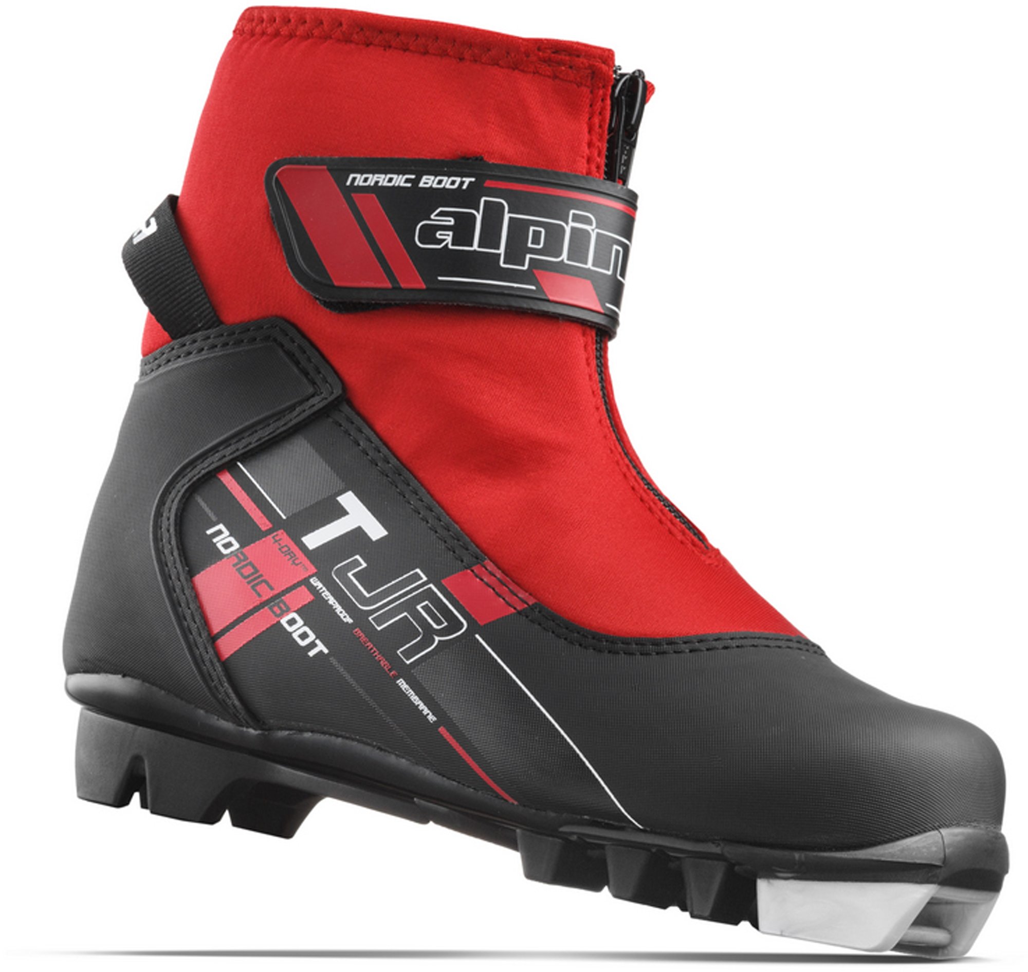 Alpina Sports Youth TJ Touring Ski Boots - Adjustable Strap & Zippered Lace Cover for Comfort - Perfect for Alpine Skiing & Winter Sports Adventures