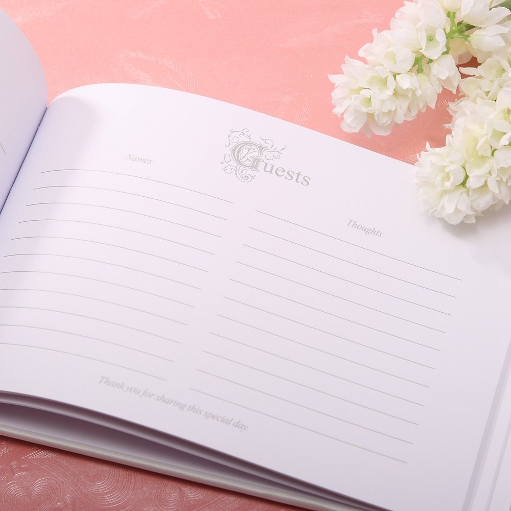 Elegant Purple Knot Wedding Guest Book Set with Rhinestone Decor and Pen - Perfect for Bridal Showers, Receptions, and Anniversary Celebrations
