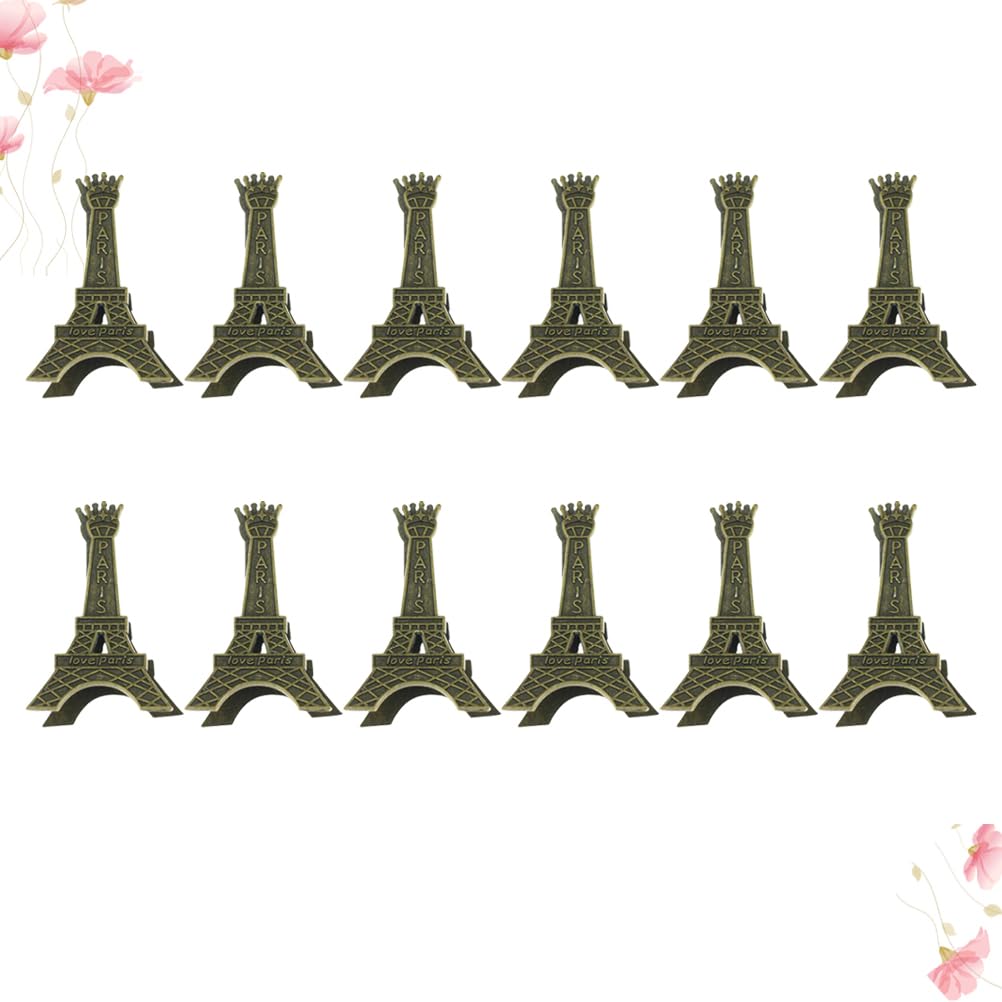 12Pcs Eiffel Tower Place Card Holders - Elegant Table Number & Photo Holders for Wedding, Party, Home & Office Decor | Perfect for Name Cards, Memo Clips & Event Seating