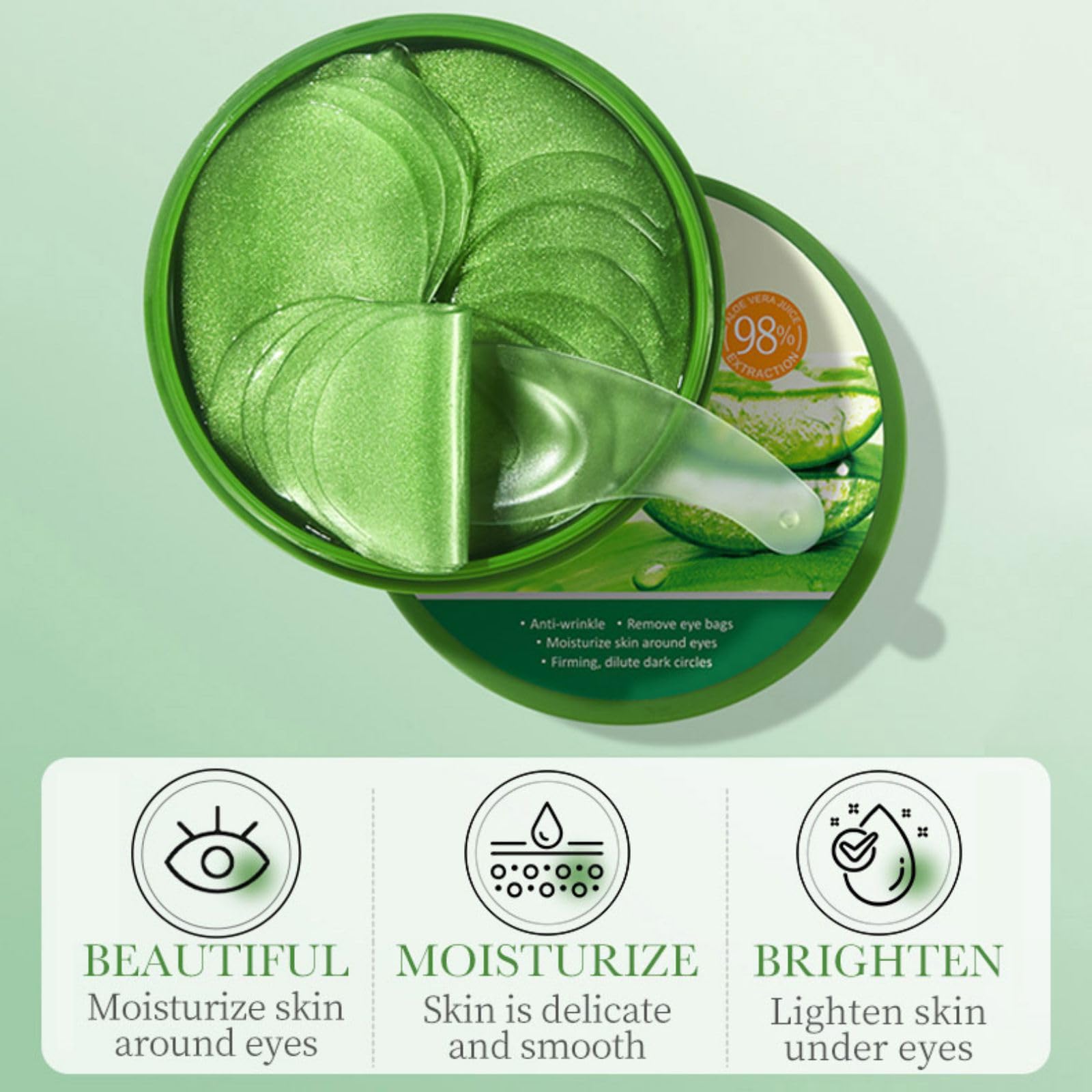 30 Pairs Aloe Vera & Collagen Under Eye Masks for Puffy Eyes, Dark Circles - Soothing, Moisturizing Eye Patches to Reduce Puffiness, Wrinkles & Fine Lines | Perfect for Night Routine, Travel & Self-Care