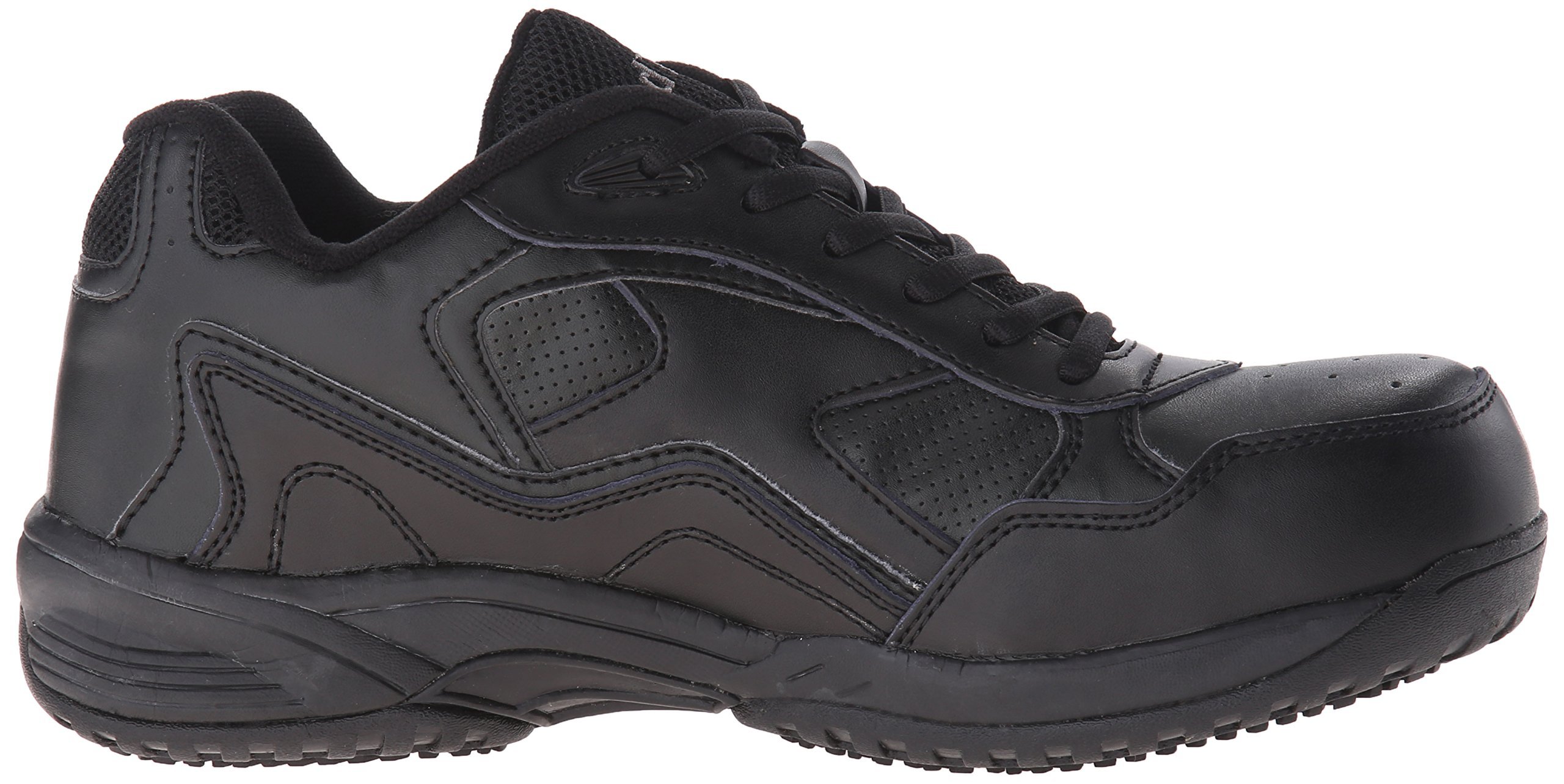 Ad Tec Women's Leather Work Shoes - Lace Up Acid Proof Safety Boots with Non-Skid Oil Resistant Outsole for Industrial & Construction Work (Black) - Perfect for Warehouse, Factory & Outdoor Labor Jobs