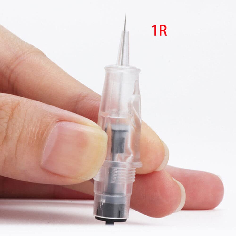 5Pcs 1RL Tattoo Needles - Professional Disposable Cartridge Needles for Permanent Makeup, Eyebrows & Lips - 10mm Diameter - Perfect for PMU Artists, Microblading & Cosmetic Tattooing
