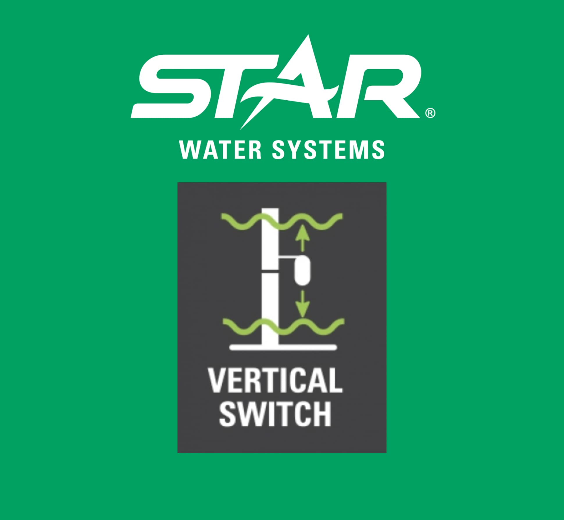 Star 3SDHL 1/3 HP Cast Iron Submersible Sump Pump with Tethered Float Switch - 54 GPM Flow Rate, Handles 3/8