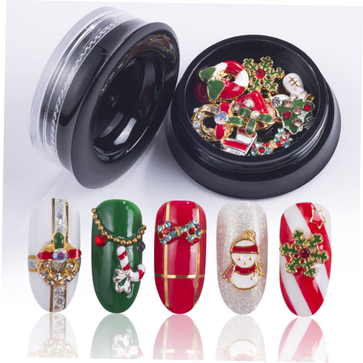 BIUDECO 3 Sets Christmas Nail Art Stickers - Holiday Nail Decals for Women, 60pcs Festive Nail Decorations with Christmas Theme Designs - Perfect for Parties, Gifts & Winter Nail Art