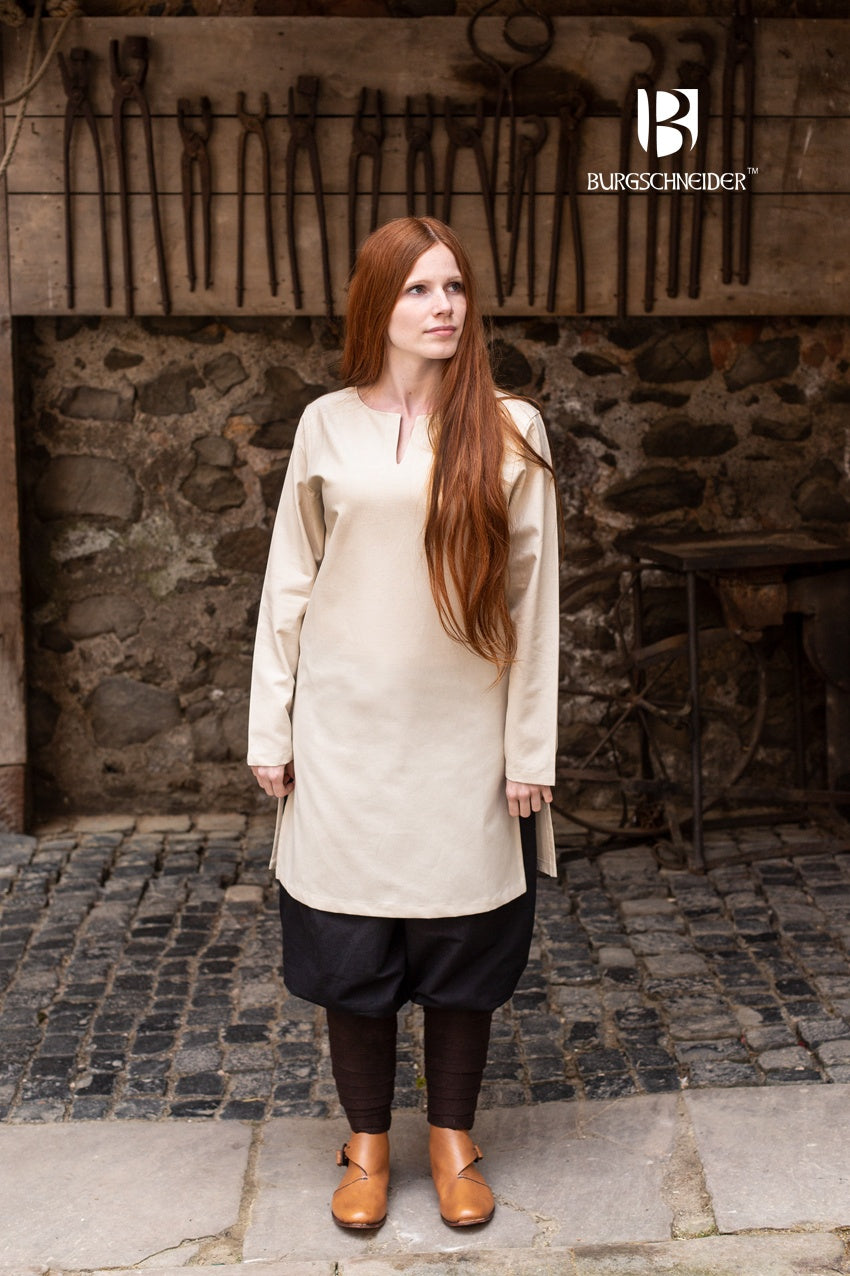 Long Sleeve Under Tunic Greta Natural - Perfect for Layering Under Dresses or as a Modest Fashion Top