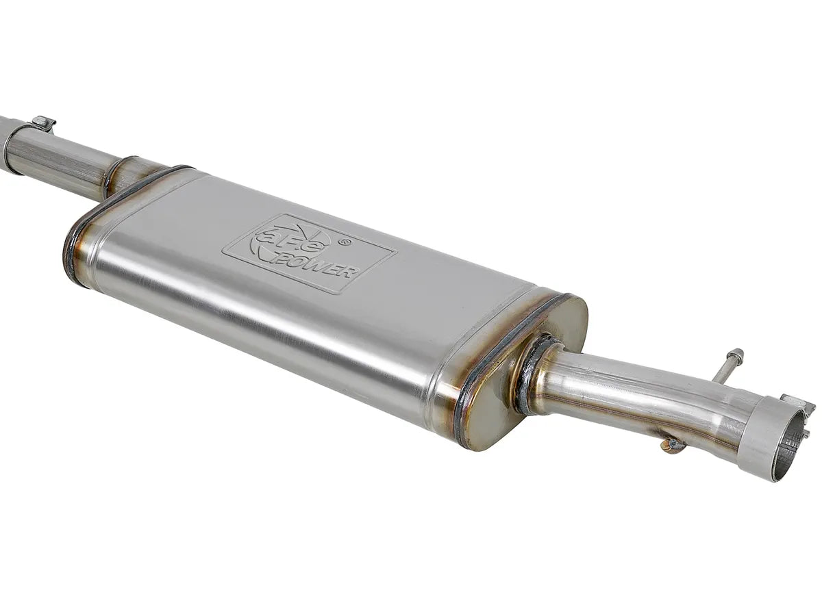AFE Rebel Series Cat Back Exhaust System with Polished Tips for Jeep Wrangler JK 2007-2018 (3.6L & 3.8L V6 4-Door Models) - Enhanced Performance & Aggressive Sound for Off-Road Adventures & Daily Driving