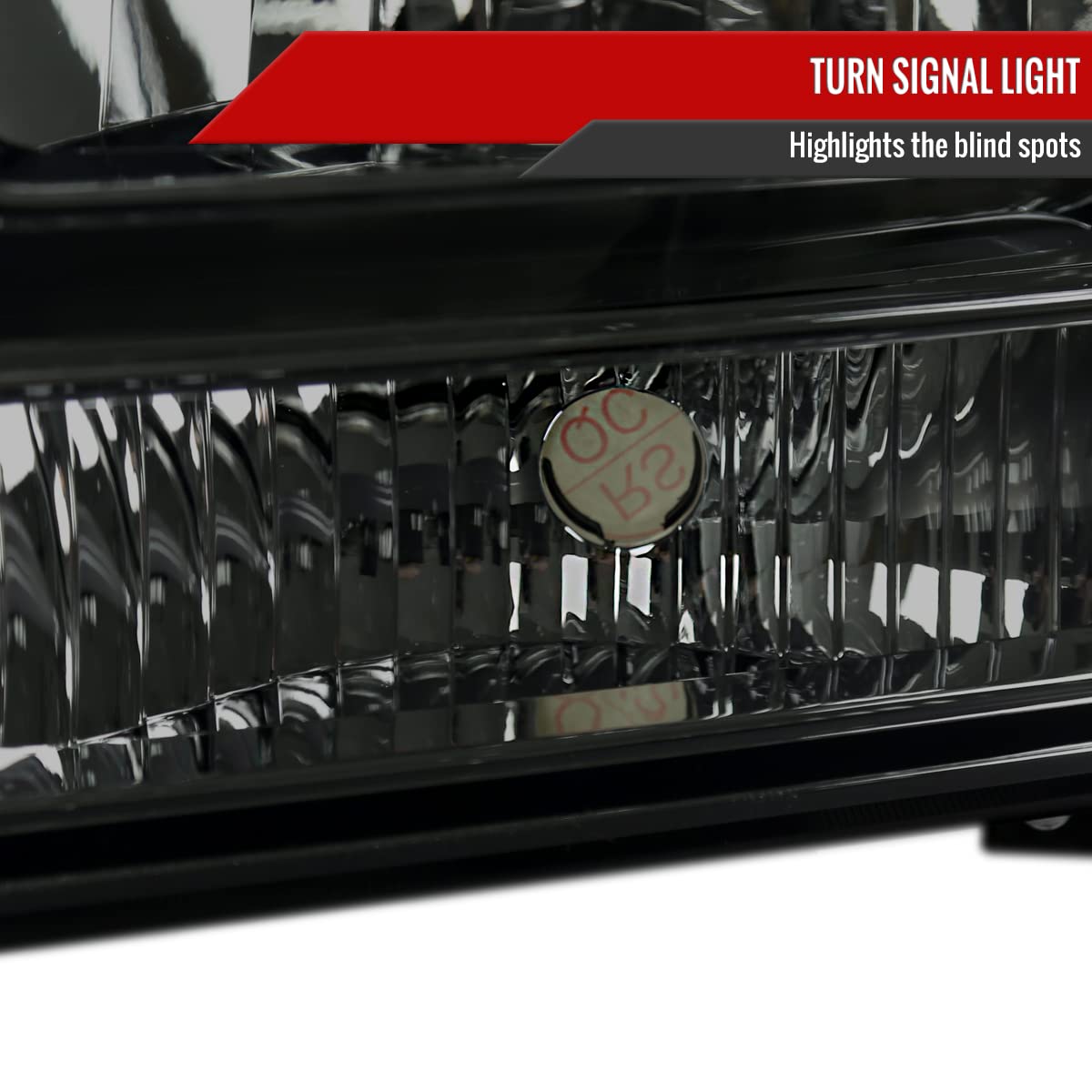 1999-2004 Ford Super Duty & 2000-2004 Excursion Smoked Headlights - 1PC Replacement Headlamps for Improved Night Visibility | Perfect for Off-Roading, Truck Upgrades & Night Driving