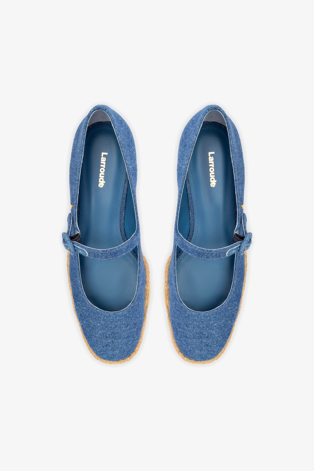 Blair Flatform Sandals in Blue Stoned Denim - Women's Fashion Shoes for Summer Outfits & Beach Vacations