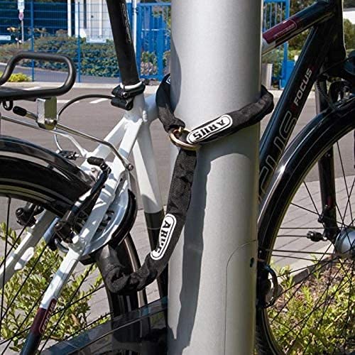 ABUS 6KS Frame Lock Plug-in Chain Adapter - 130cm x 6mm Heavy Duty Bicycle Chain Lock (Black) | Secure Bike Accessories for Urban Commuting & Outdoor Cycling