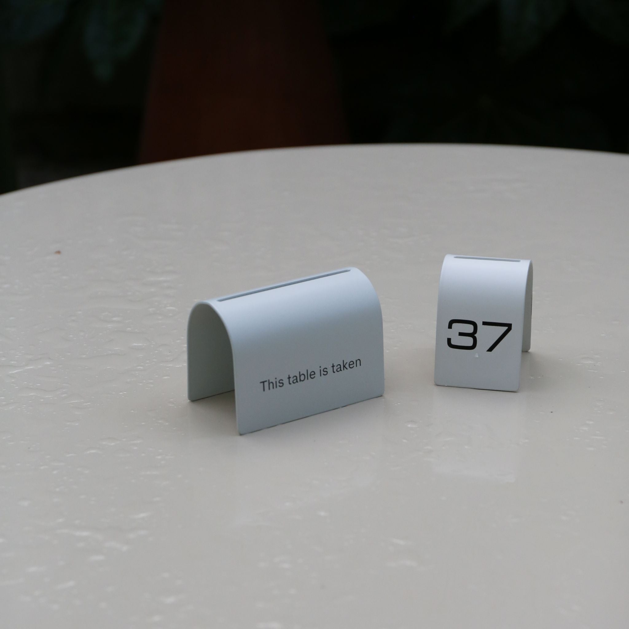 DESIGNSTUFF White Table Number Signs - Set of 10 Elegant Wedding Table Numbers for Reception, Banquet, and Event Decor