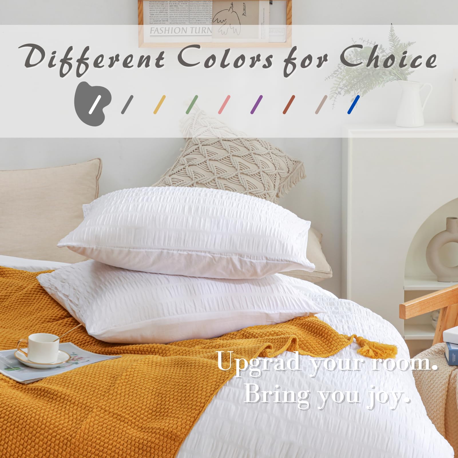Haowaner Twin XL/Twin White Comforter Set - Soft & Cozy College Dorm Bedding for Boys & Girls - Perfect for Dorm Rooms, Apartments & Guest Bedrooms