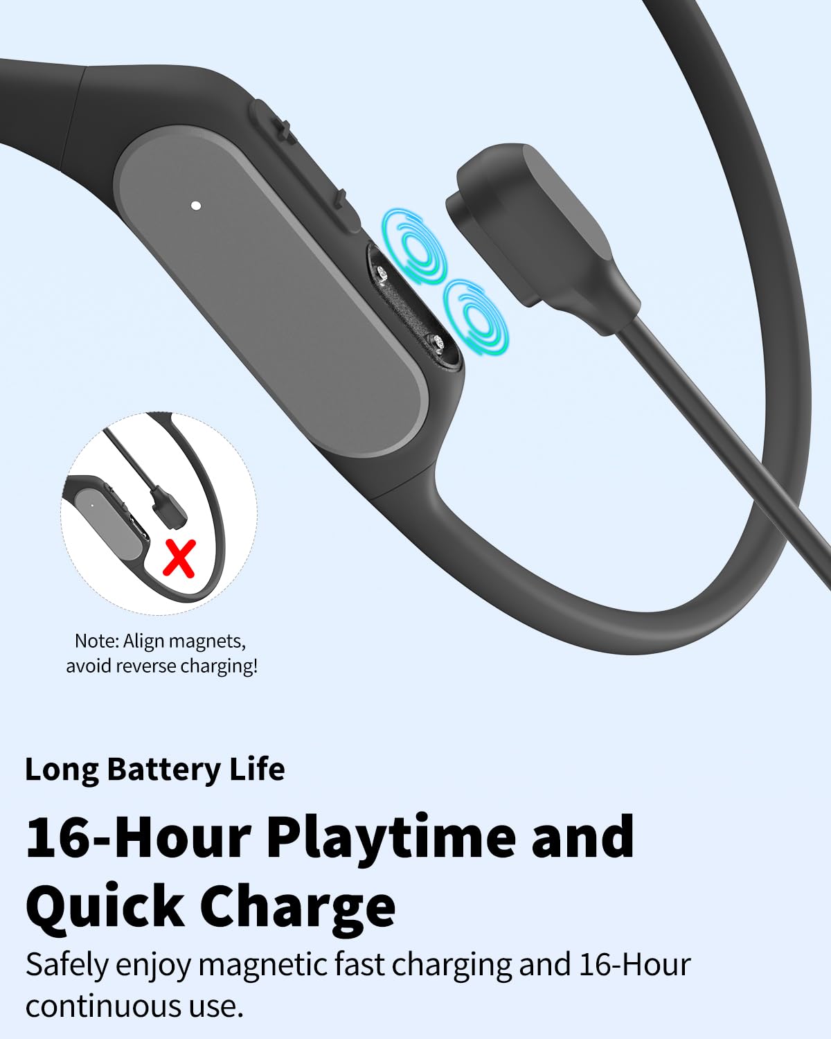 TOZO Upgraded Open Ear Bluetooth 5.3 Wireless Headphones - Air Conduction Sport Earbuds with Premium Sound, 32 EQ Modes via APP, Dual-Mic Noise Cancelling for Calls - Perfect for Cycling, Running & Outdoor Workouts