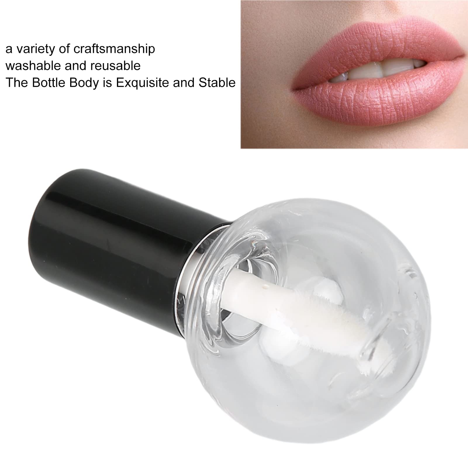 10Pcs 5ml Empty Lip Gloss Tubes - Cute Ball Shaped Refillable Plastic Containers for DIY Lip Gloss, Eyelash Growth Oil & Mascara - Reusable Travel-Friendly Bottles for Home, Salon & On-the-Go Makeup Touch Ups