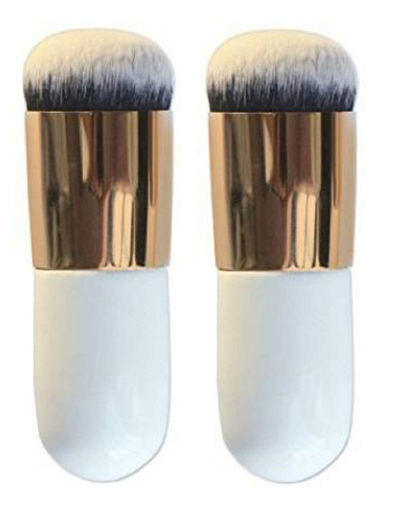 ClubComfort Professional Foundation Makeup Brush Set - 2 Pieces for Flawless Liquid & Powder Application | Perfect for Daily Makeup & Professional Artists