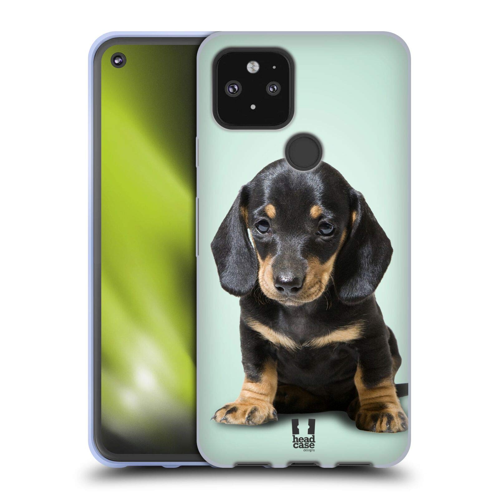 Sitting Dachshund Puppy Soft Gel Case for Google Pixel 5 5G - Cute Dog Lover Accessory