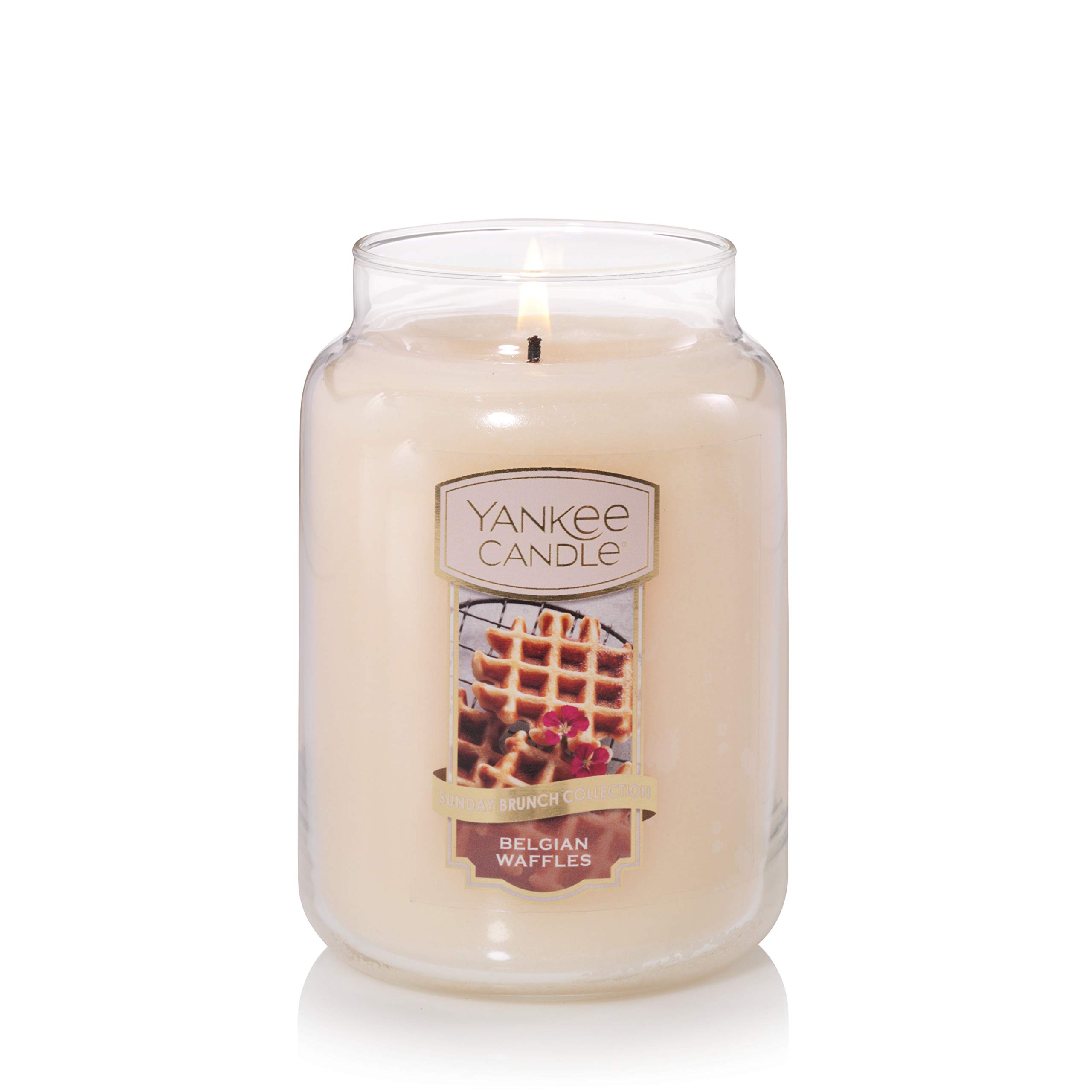 Yankee Candle Belgian Waffles Scented Large Jar Candle - 22oz Classic Single Wick, 110+ Hours Burn Time - Perfect for Home Decor, Relaxation & Cozy Atmosphere
