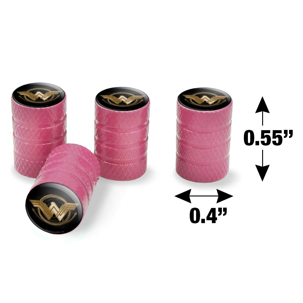 Wonder Woman Movie Golden Lasso Logo Aluminum Valve Stem Caps for Car Wheels - DC Comics Superhero Accessories for Tire Rim Decoration & Customization (Perfect for Cosplay, Car Shows & Superhero Fans)
