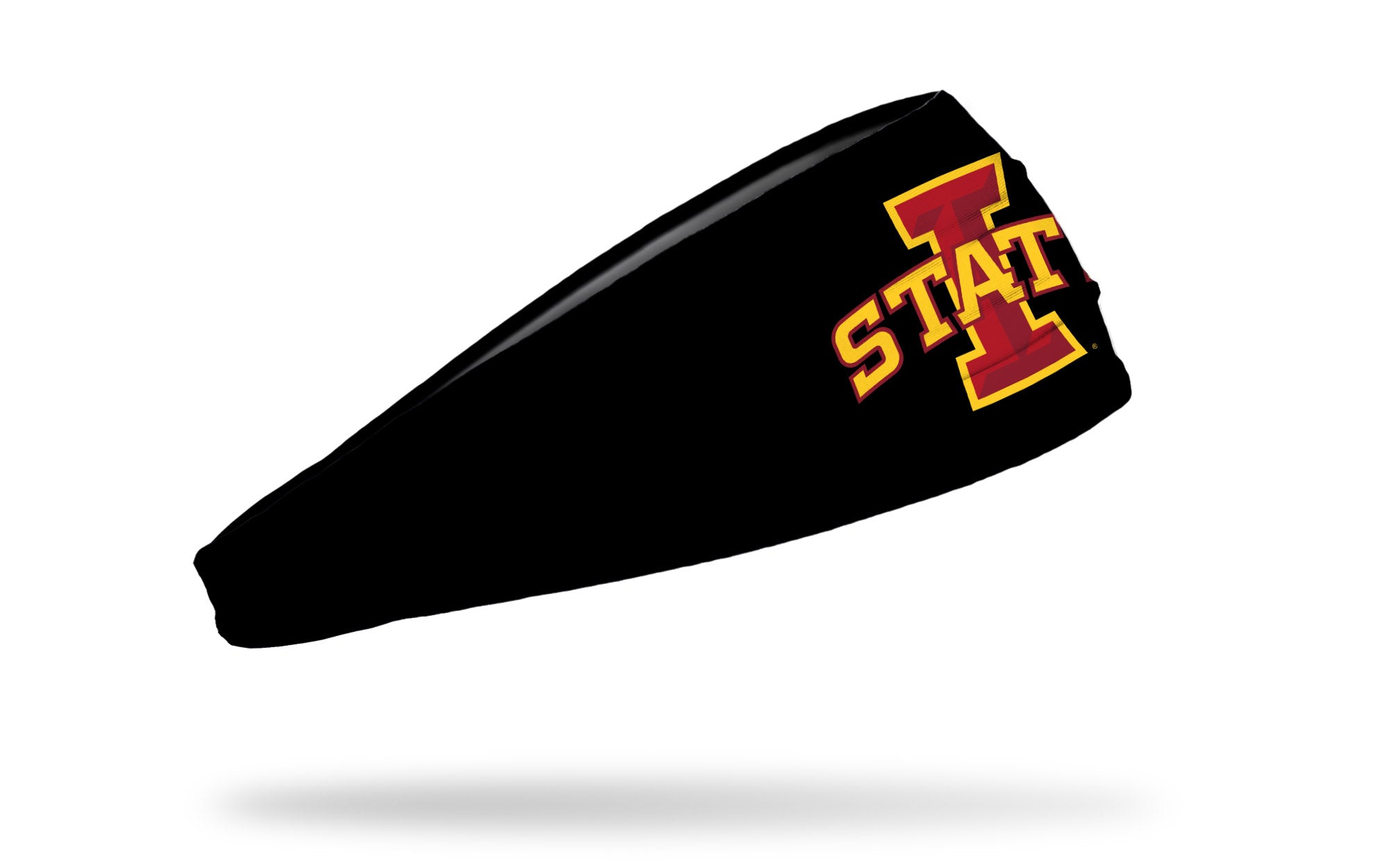 Iowa State University Logo Black Big Bang Lite Headband - Adjustable Sports Headband for Running, Basketball & Workouts - Official ISU Cyclones Fan Gear