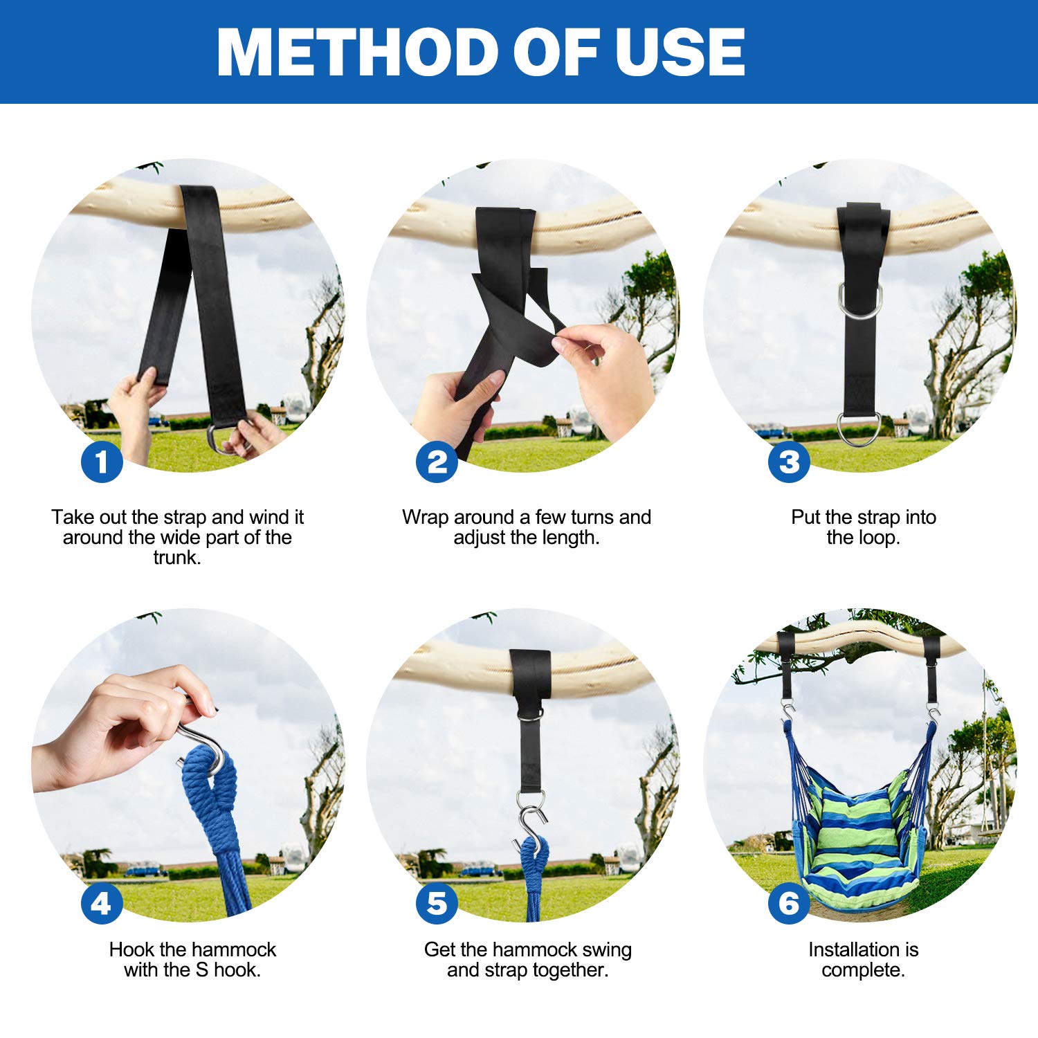 KPX Outdoor Hanging Hammock Chair - Large 43