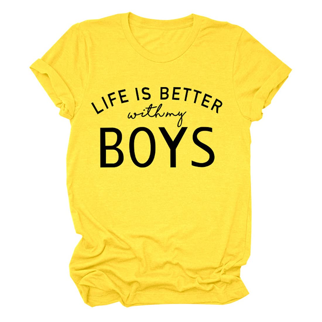 Life is Better with Mom - Casual Short Sleeve Graphic T-Shirt for Women | Perfect Mother's Day Gift & Everyday Wear