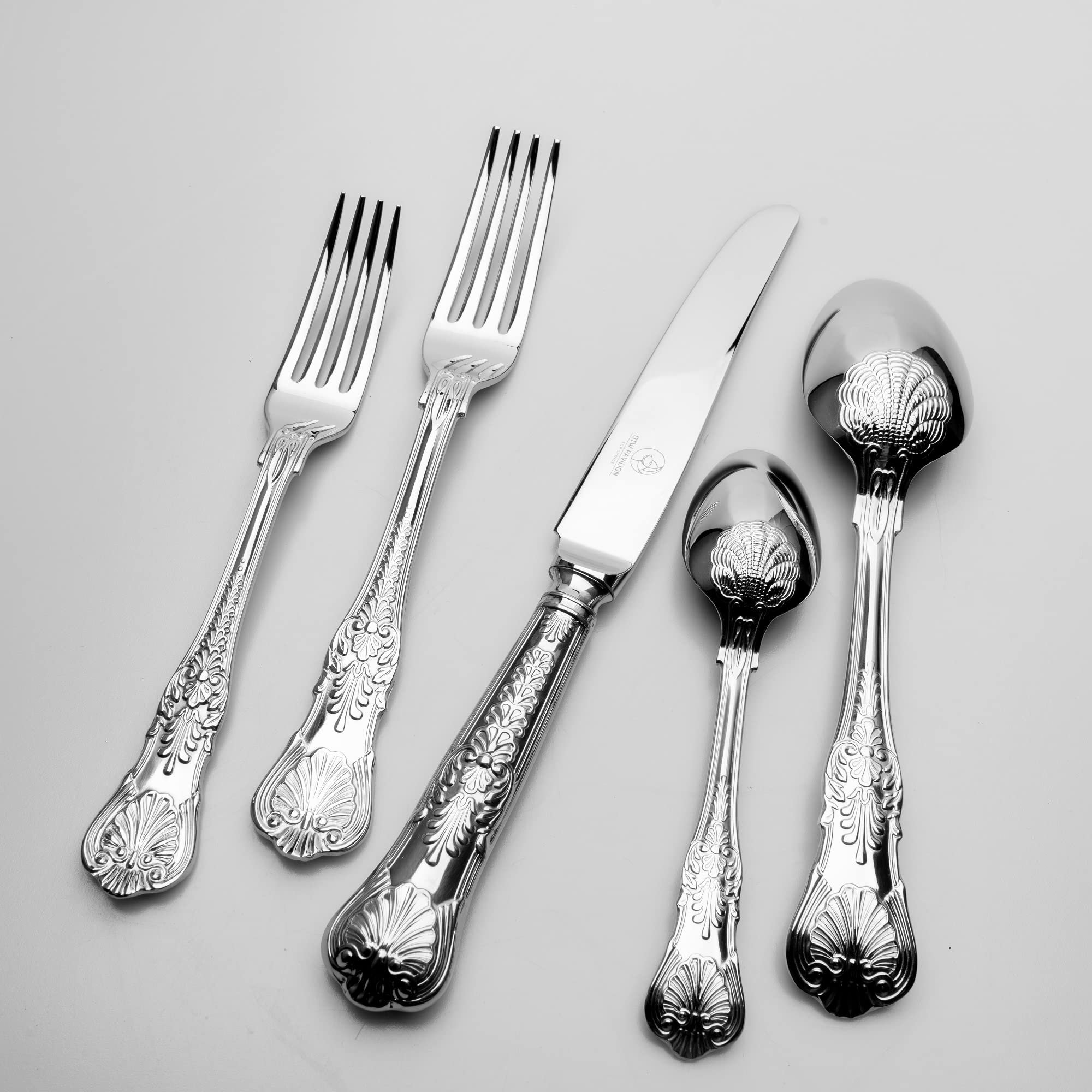 40-Piece Stainless Steel Flatware Set for 8 - 18/10 Mirror Polished Silverware with Knives, Forks, Spoons & Salad Forks | Classic Imperial Design | Dishwasher Safe | Perfect for Dinner Parties, Weddings & Formal Dining