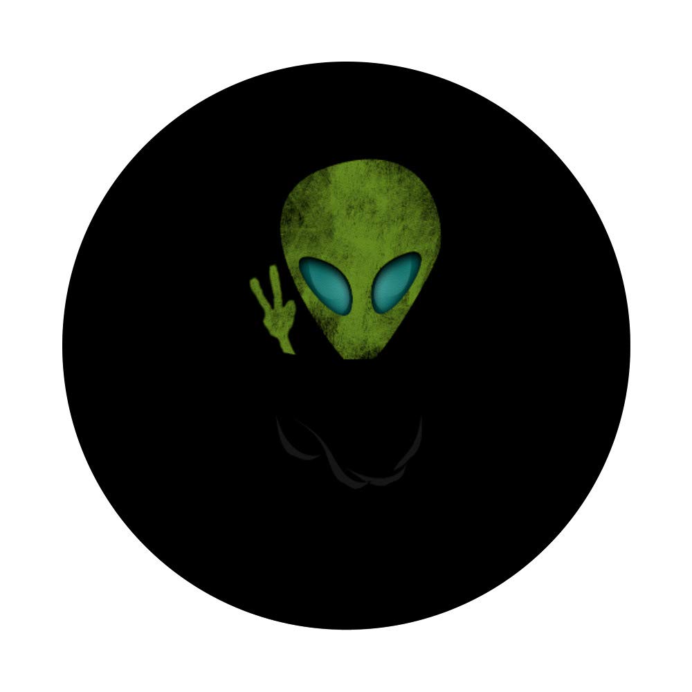 Alien UFO PopSocket: Swappable Phone Grip for Cool, Funny, Cute, and Peaceful Designs - Perfect Gift for Phone & Tablet Users in Daily Life, Travel, and Work