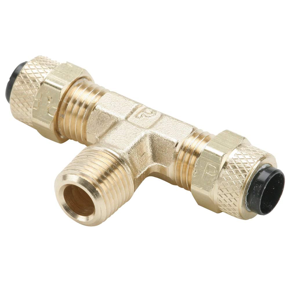 172P-6-4-pk5 Poly-Tite Brass Male Branch Tee Fitting - 3/8