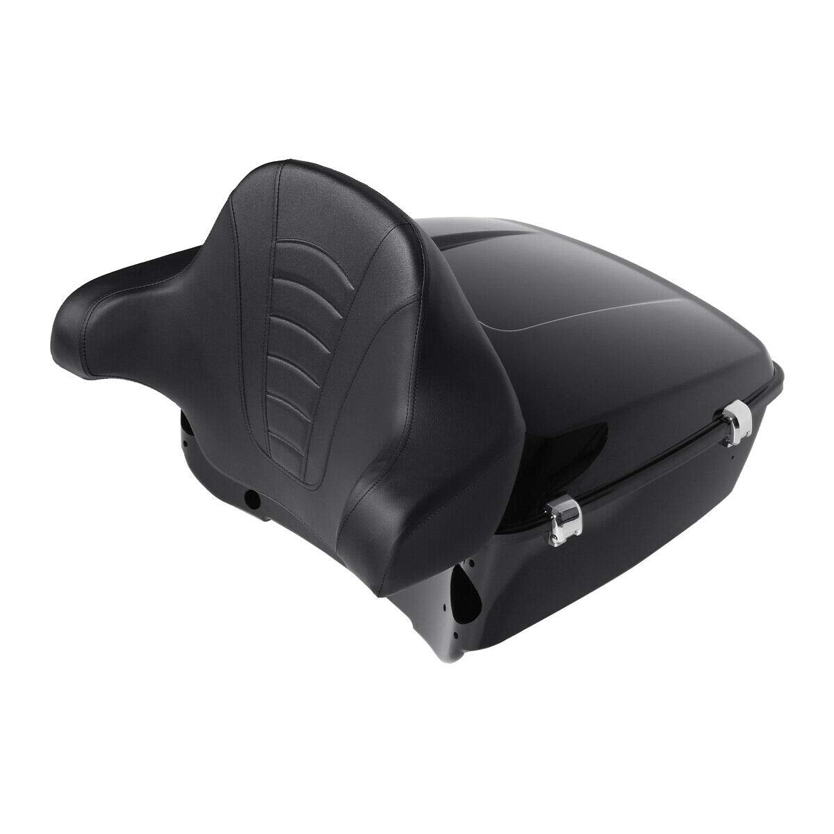 TCMT King Tour Pack Wrap-Around Backrest with LED Brake Tail Light & Speakers for Harley Touring Models (2014-2023) - Perfect for Road King, Road Glide, Street Glide, Electra Glide & CVO Customization
