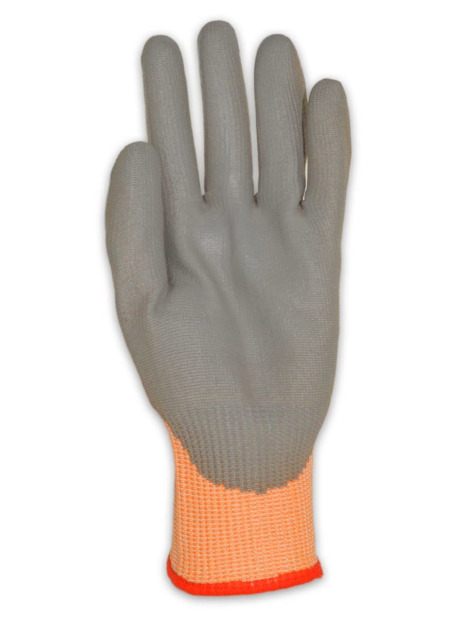 **MAGID D-ROC ANSI A3 18-Gauge Polyurethane Coated Work Gloves - 12 Pairs, Size 5/XXS (DXG22) - Durable & Grip-Enhanced for Construction, Landscaping & DIY Projects**