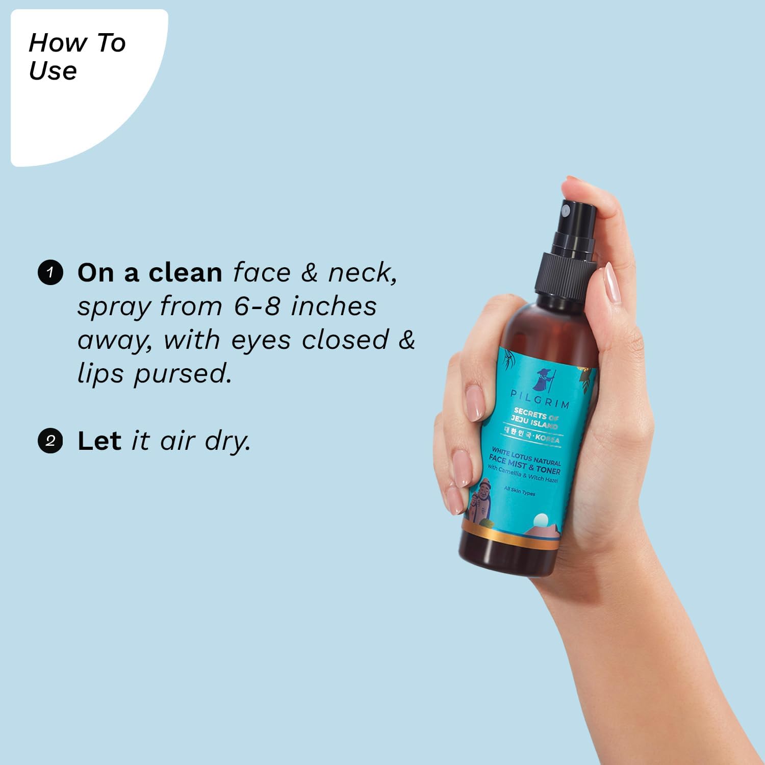 Korean White Lotus Refreshing Face Mist & Toner - Alcohol-Free Hydrating Facial Spray for Glowing Skin & Pore Tightening | Korean Skincare for Women & Men | 100ml | Perfect for Travel, Gym & Daily Hydration