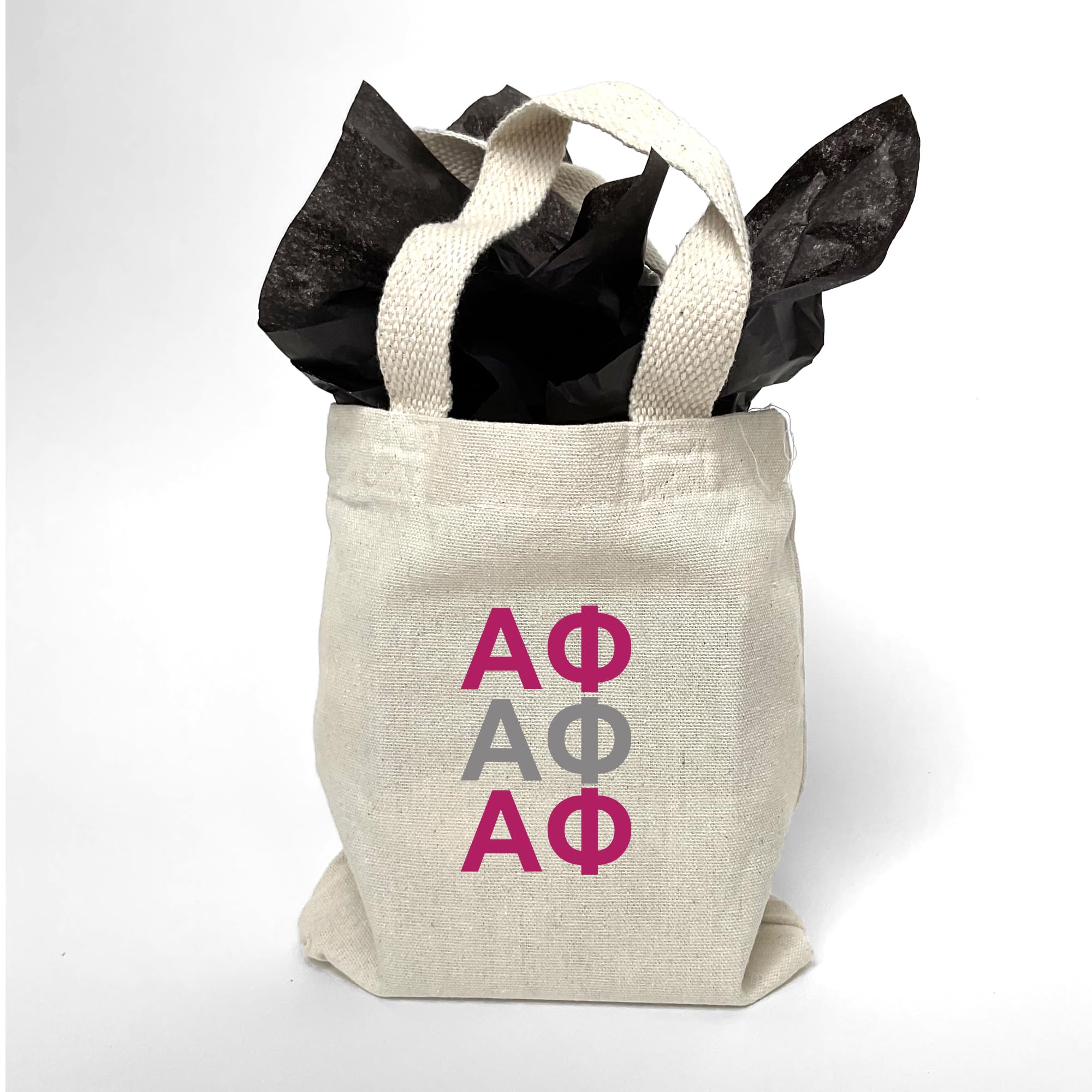 Greek Letter Mini Tote Bag - Sorority Gifts & Goodie Bags for Sisters - Cute Small Tote for College Events, Rush Week & Sisterhood Activities