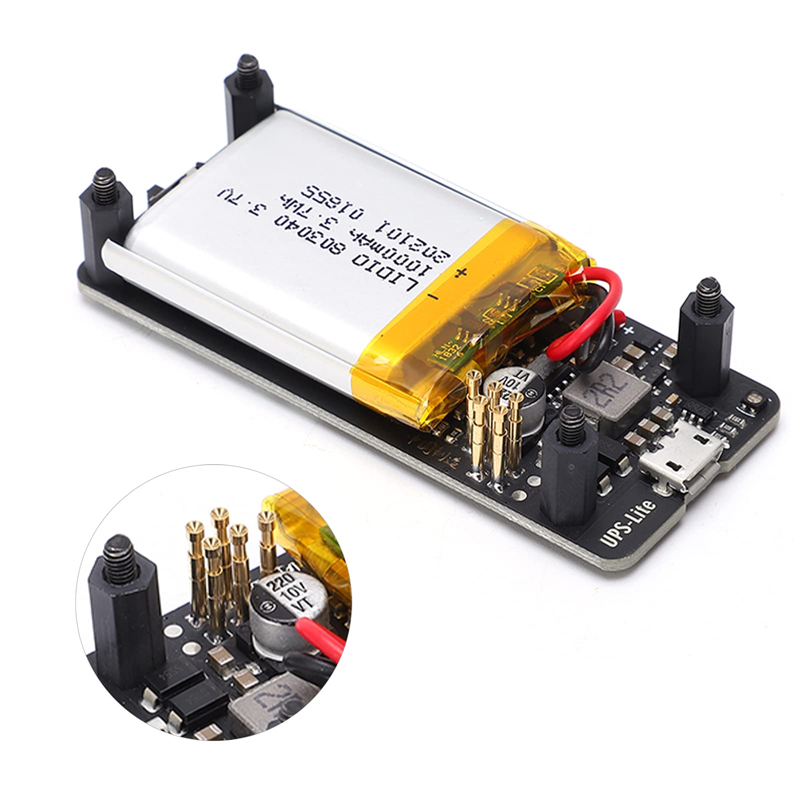 AKOZON UPS Power Supply Board - Battery Backup & Charger Accessory for Raspberry Pi, Mini PC, Router - Reliable Power Solution for Home Office & DIY Electronics Projects