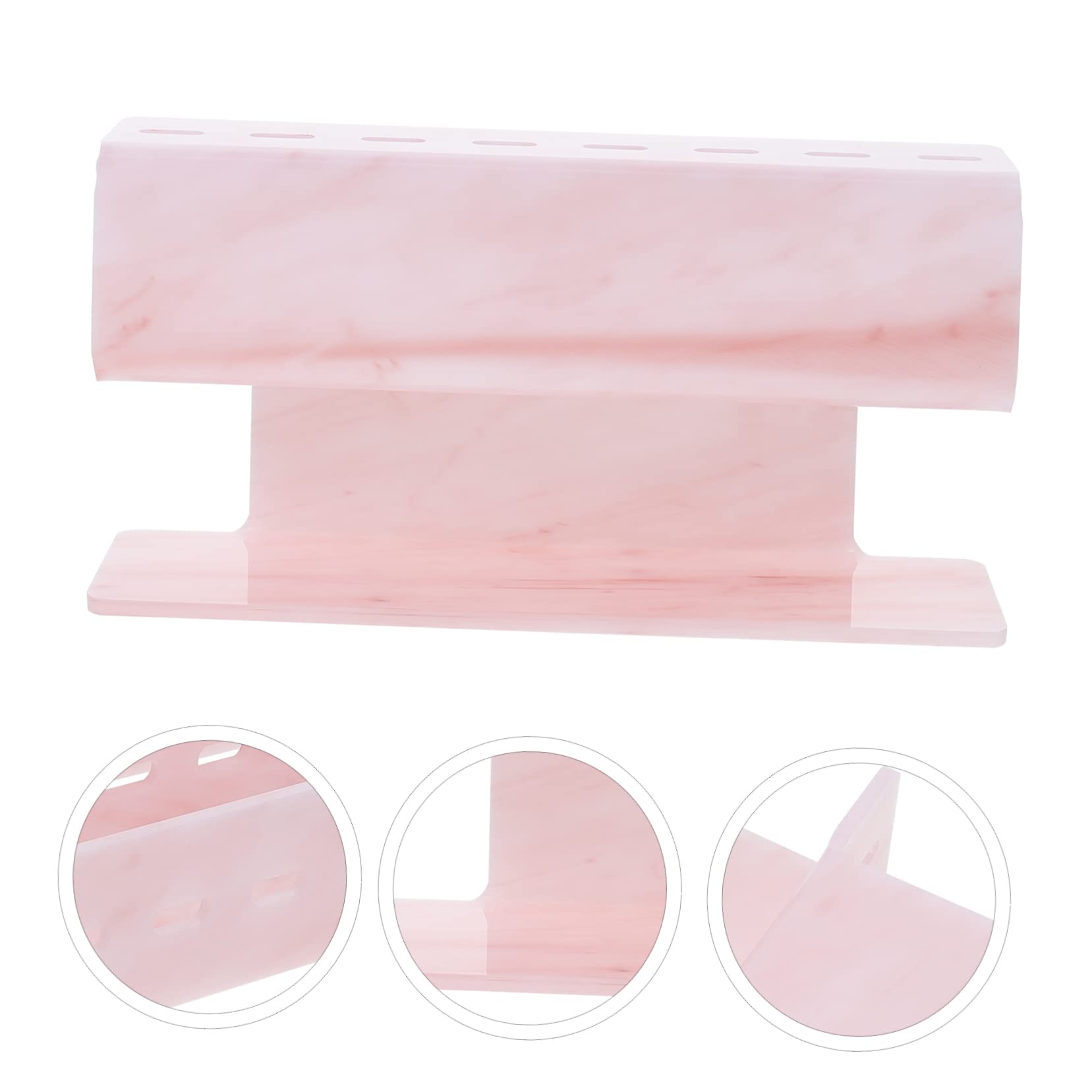 Acrylic Tweezer Storage Rack & Makeup Brush Organizer - Pink Lash Extension Tools Holder for Eyeliner, Eyelash Supplies & Beauty Accessories | Perfect for Salon, Home Vanity & Professional Makeup Artists