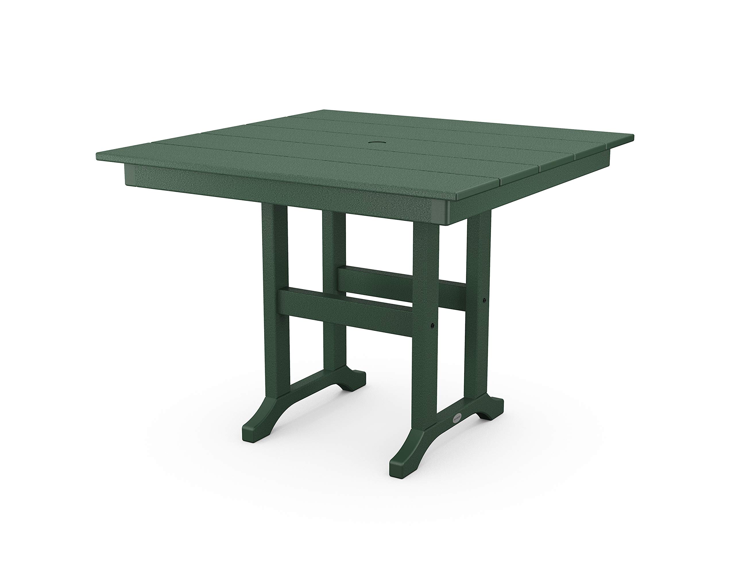 POLYWOOD® Green Outdoor Dining Table - Weather-Resistant, Eco-Friendly - Perfect for Patio, Garden, and Poolside Entertaining
