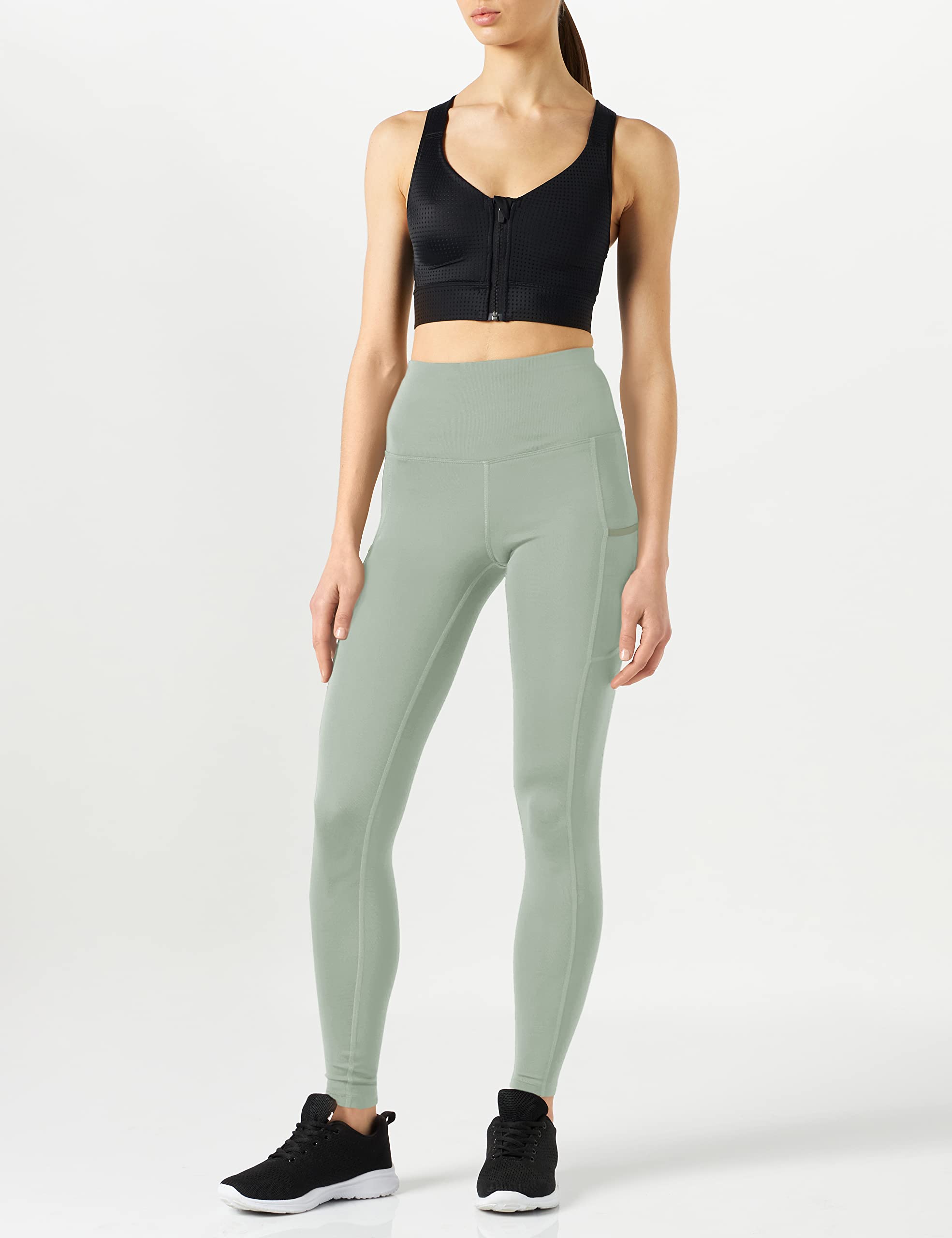 Amazon Essentials Women's High Waisted Running Leggings - Breathable Workout Yoga Pants with Pockets for Gym, Jogging & Everyday Wear