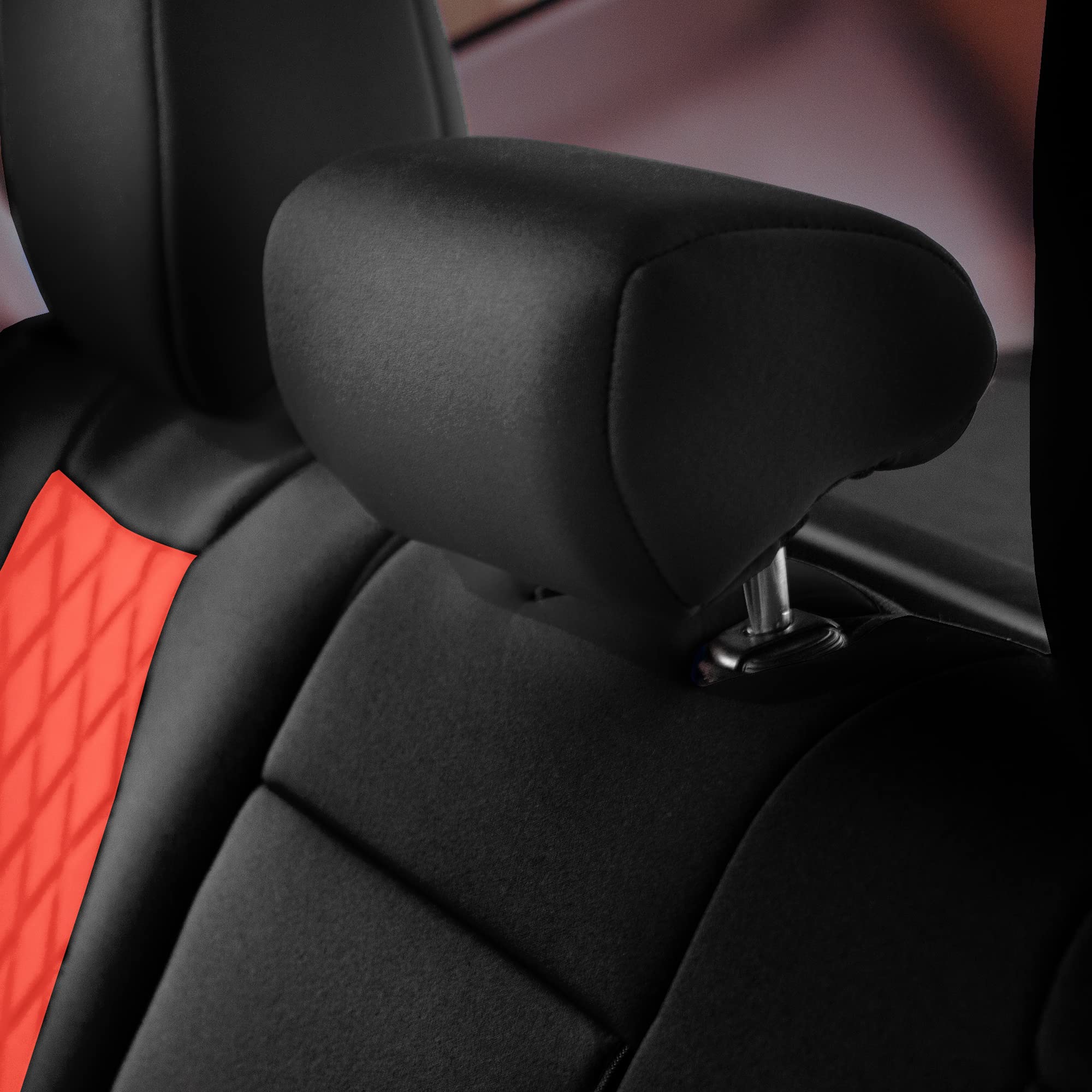 Custom Fit Neoprene Seat Covers for Honda CR-V LX/EX/EX-L (2017-2022) - Water Resistant Neosupreme Rear Seat Covers in Red | Perfect for Road Trips, Family Protection & Spill Prevention