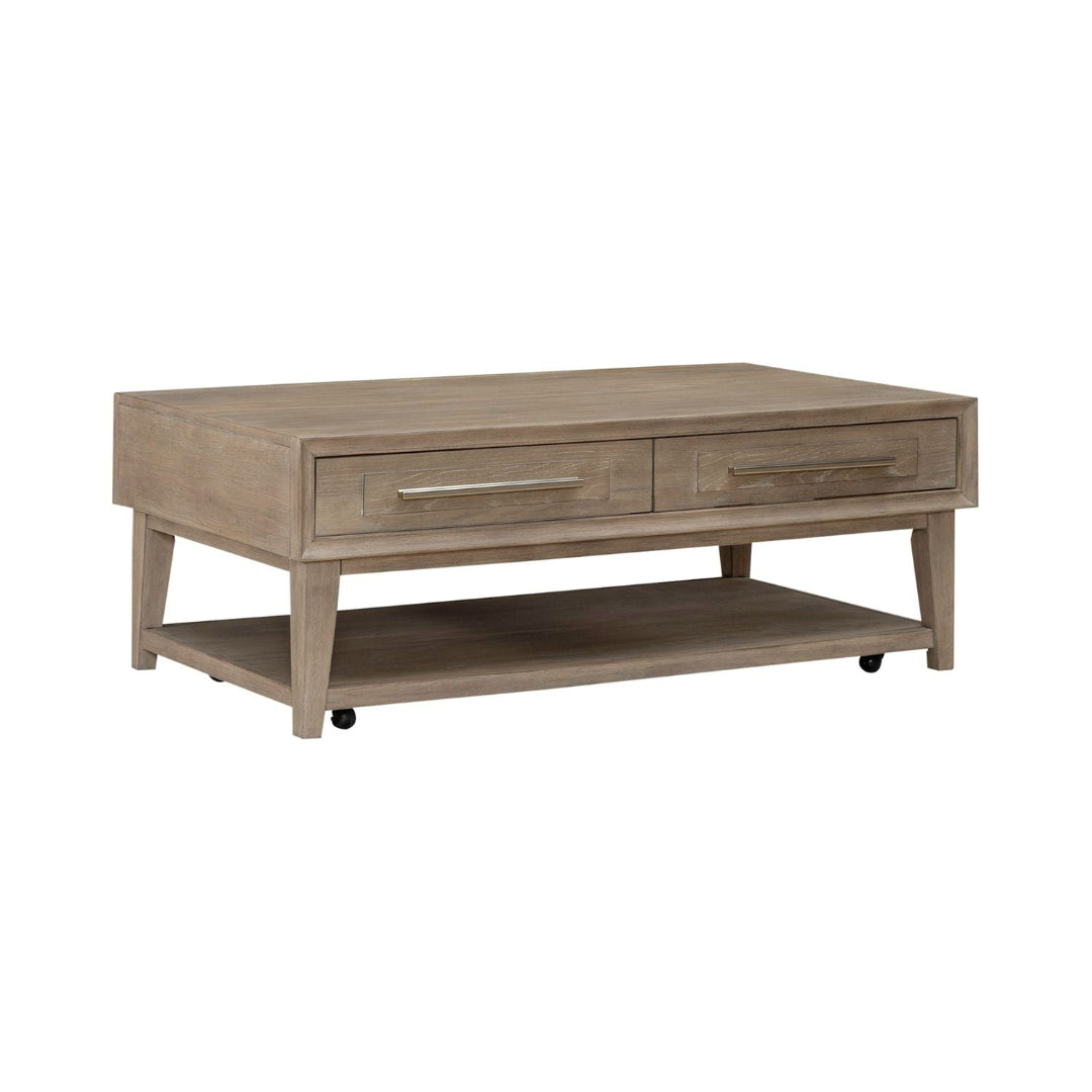 Modern Brentwood Cocktail Table - Stylish Round Coffee Table for Living Room, Lounge & Patio - Perfect for Entertaining Guests & Relaxing with Drinks