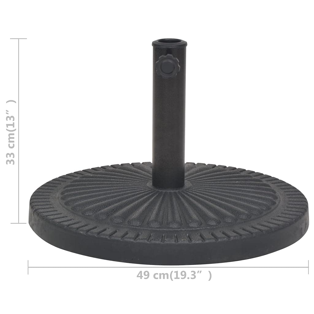 Heavy Duty Bronze Garden Parasol Base - 30.9 lbs Cast Iron Effect Umbrella Stand with Floral Design for Outdoor Patio, Deck & Garden | Perfect for Poolside, Backyard & Commercial Spaces