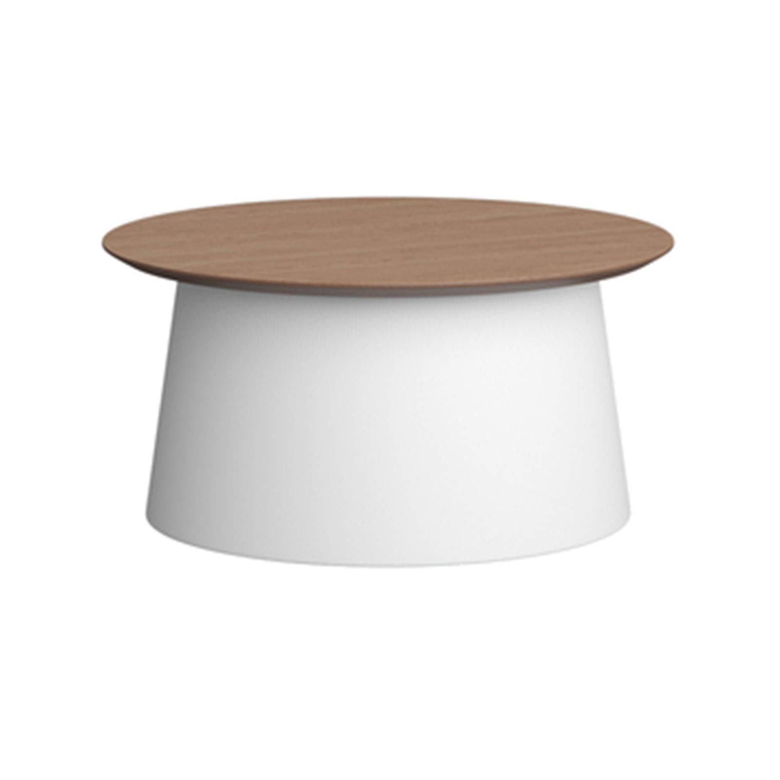 Modern Round Coffee Table Set - 65cm Wide Wood Grain Top for Living Room, Bedroom & Dining Room - Contemporary Cocktail Table for Home Decor & Entertaining