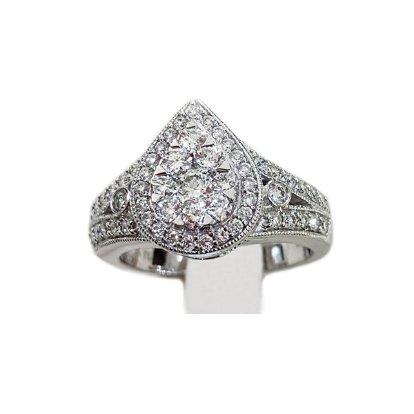 14K White Gold Diamond Ring for Women - Elegant Solitaire Engagement & Wedding Band - Perfect for Proposals, Anniversaries, and Special Occasions