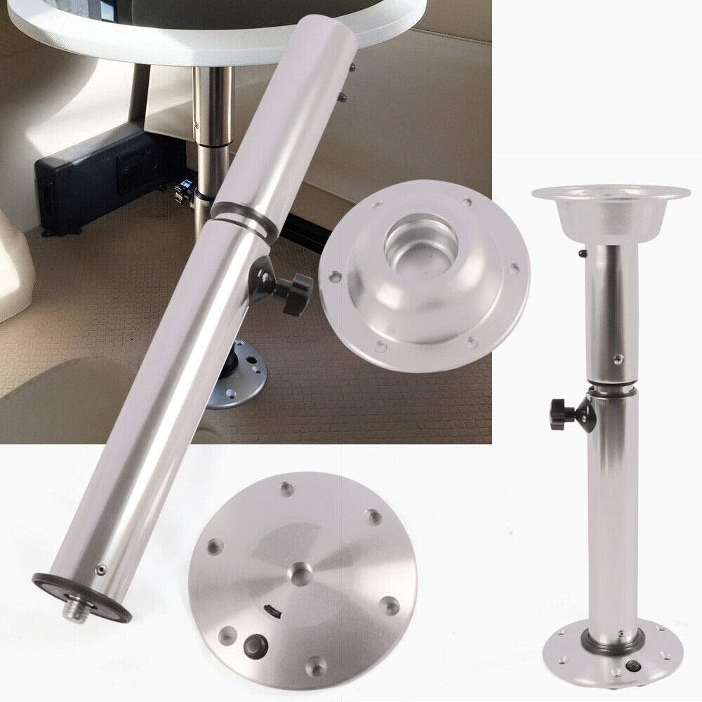 Adjustable Aluminum Table Pedestal Stand 28 Inch - Heavy Duty Marine Boat & RV Table Base for Boats, Caravans, Motorhomes - Perfect for Dining, Workspace & Outdoor Activities